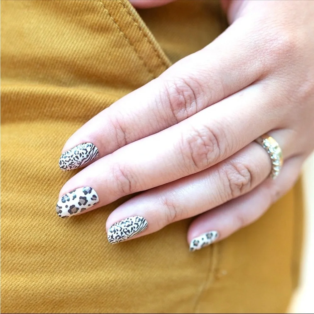 *Retired* Color Street: Take Meowt (petite) | Leopard Print Tiger Animal Beige - Picture 1 of 10